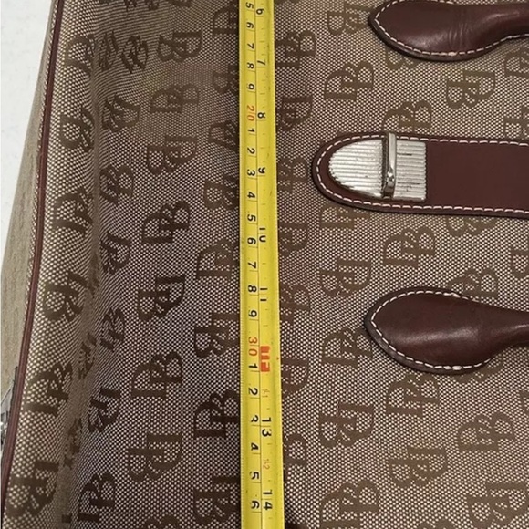 ☀️Dooney & Bourke Signature Double Handle Canvas Leather Shoulder Bag - Picture 5 of 7